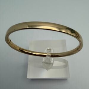 Vintage 1/20 14K Gold Filled Hinged Baby Bangle Bracelet Engraved Children's